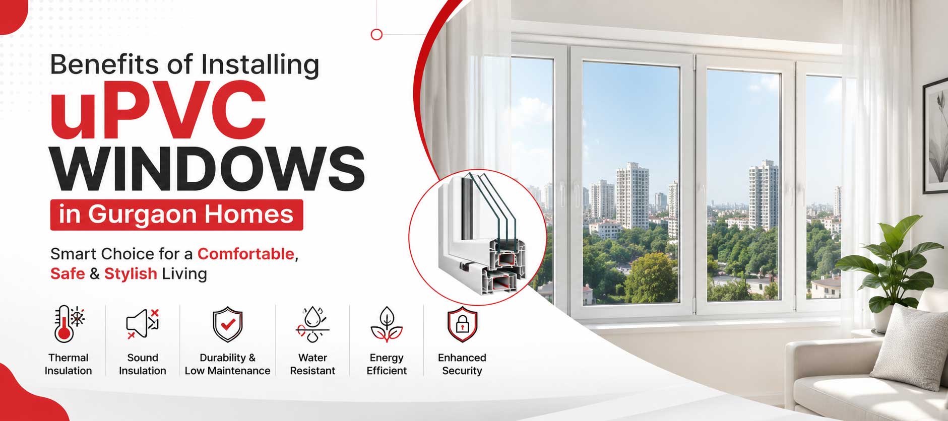 Benefits of Installing uPVC Windows in Gurgaon Homes
